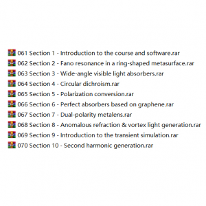 非卖品-COMSOL光学超材料专题教程-课程附件-光学仿真资料小站