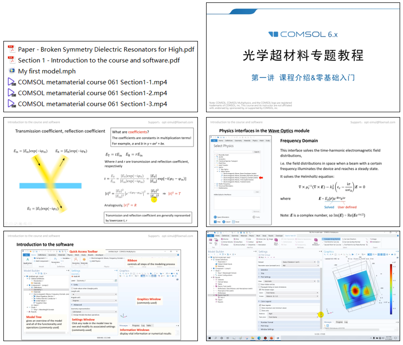 图片[2]-061 – COMSOL超材料专题教程①课程介绍&零基础入门（免费观看57min，带讲解视频）-光学仿真资料小站