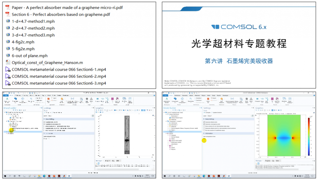 图片[2]-066 – COMSOL超材料专题教程⑥石墨烯完美吸收器（带讲解视频）-光学仿真资料小站